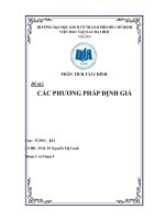 Tiểu luận: Các phương pháp định giá