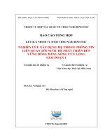 Nghiên cứu xây dựng hệ thống thông tin liên quan tới nước để phát triển bền vững đồng bằng sông cửu long, việt nam