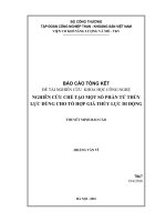 Nghiên cứu thiết kế chế tạo một số phần tử thuỷ lực dùng cho tổ hợp giá thuỷ lực di động