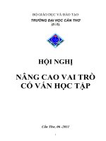 hội nghị nâng cao vai trò cố vấn học tập