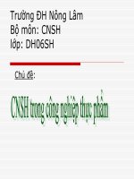 CNSH trong công nghiệp thực phẩm pdf