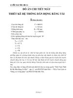 DO AN CH TIẾT MÁY HỘP GIẢM TỐC BÁNH RĂNG TRỤ THẲNG 2 cấp