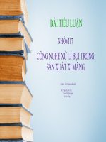 Công nghệ xử lí bụi trong sản xuất xi măng