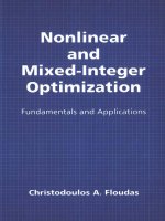 nonlinear and mixed integer optimization  fundamentals and applications topics in chemical engineering