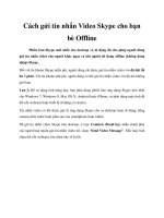 Cách gửi tin nhắn Video Skype cho bạn bè Offline ppt
