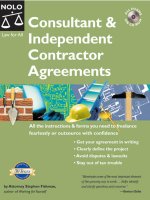 consultant and independent contractor agreements 5th (2005)