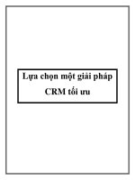 Lựa chọn một giải pháp CRM tối ưu docx