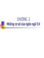 Bài giảng Lập trình hướng đối tượng trong C #: Chương 2 - GV. Phạm Mạnh Cương
