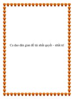 Ca dao dân gian đề tài nhất quyết – nhất trí doc