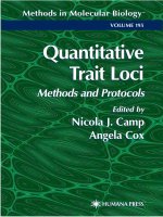 quantitative trait loci, methods and protocols