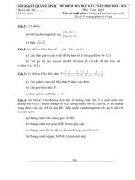 Đề và đáp án học kỳ 1 Toán 9 năm học 2010 - 2011 Sở GD & ĐT Quảng Bình