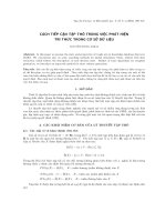 Cách tiếp cận tập thô trong việc phát hiện tri thức trong cơ sở dữ liệu. pptx