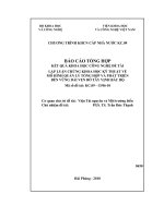 Đề tài : Lập luận chứng khoa học về mô hình quản lý tổng hợp và phát triển bền vững dải ven bờ tây vịnh bắc bộ