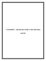 “Artemisinin” - một loại hóa trị liệu rẻ tiền chữa được ung thư pptx