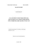 Các giải pháp về thuế nhằm thúc đẩy chuyển dịch cơ cấu kinh tế theo hướng công nghiệp hoá, hiện đại hoá ở Việt Nam