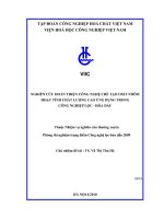 Nghiên cứu hoàn thiện công nghệ chế tạo oxit nhôm hoạt tính chất lượng cao ứng dụng trong công nghiệp lọc hoá dầu