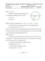 Đề và đáp án học kỳ 2 Toán 9 năm học 2010 - 2011 Sở GD & ĐT Quảng Bình