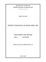 Tổ hợp cú pháp đẳng lập trong tiếng Việt