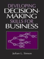 developing decision - making skills for business