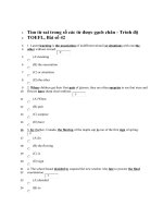Đề thi và đáp án tiếng anh trình độ TOEFL - Tìm từ sai trong số các từ được gạch chân - Đề 42 pdf
