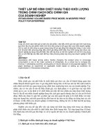 THIẾT LẬP MÔ HÌNH CHIẾT KHẤU THEO KHỐI LƯỢNG TRONG CHÍNH SÁCH ĐIỀU CHỈNH GIÁ CỦA DOANH NGHIỆP