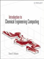 introduction to chemical engineering computing (b.a. finlayson, wiley 2006, 0471740624)