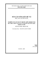 Nghiên cứu sản xuất thuốc chữa bệnh cúm do virut h5n1 gây ra từ nguồn nguyên liệu trong nước