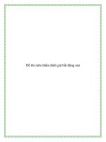 Đề thi môn thẩm định giá bất động sản pot