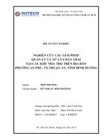 nghiên cứu các giải pháp quản lý và xử lý chất thải tại các khu nhà trọ trên địa bàn phường an phú, tx. thuận an, tỉnh bình dương