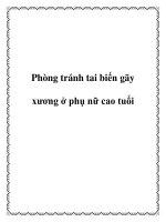 Phòng tránh tai biến gãy xương ở phụ nữ cao tuổi pot