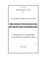 Nghiên cứu nuôi cấy tế bào rìa giác mạc và ứng dụng trong điều trị một số tổn thương giác mạc