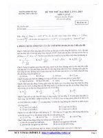 DHSP Hà Nôi đề thi thử đại học lần 6 môn Vật Lý 2013 pptx