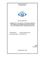 Nghiên cứu, xây dựng và ứng dụng một số qui trình thử nghiệm chỉ tiêu sinh thái của sản phẩm dệt may theo oeko tex 100