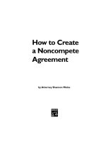 how to create a noncompete agreement (2002)