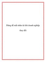 Đừng để mất nhân tài khi doanh nghiệp thay đổi doc