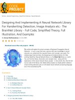 designing and implementing a neural network library for handwriting detection, image analysis etc