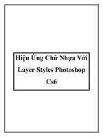 Hiệu Ứng Chữ Nhựa Với Layer Styles Photoshop Cs6 ppt