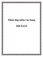 Thêm hộp kiểm vào bảng tính Excel pdf