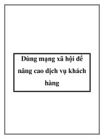 Dùng mạng xã hội để nâng cao dịch vụ khách hàng potx