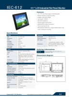iec - 612 lcd industrial flat panel monitor