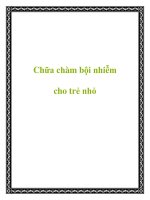 Chữa chàm bội nhiễm cho trẻ nhỏ pot