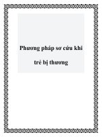Phương pháp sơ cứu khi trẻ bị thương docx