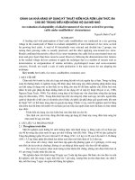 Đánh Giá khả năng áp dụng kỹ thuật kiềm hoá rơm làm thức ăn cho bò trong điều kiện nông hộ qui mô nhỏ potx