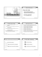 Giáo trình bài giảng Marketing căn bản