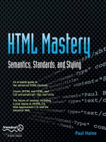 html mastery - semantics, standards, and styling (2006)