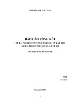 Nghiên cứu công nghệ xử lý đất bị ô nhiễm bởi thuốc trừ sâu clo