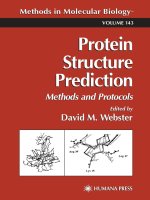 protein structure prediction, methods and protocol - david m. webster