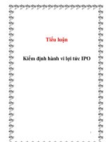 Kiểm định hành vi lợi tức IPO