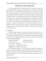 Theory of Logic Programs - Nguyên lý của các chương trình logic