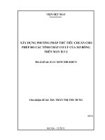 Xây dựng phương pháp thử tiêu chuẩn cho phép đo các tính chất cơ lý của xơ bông trên thiết bị h v i